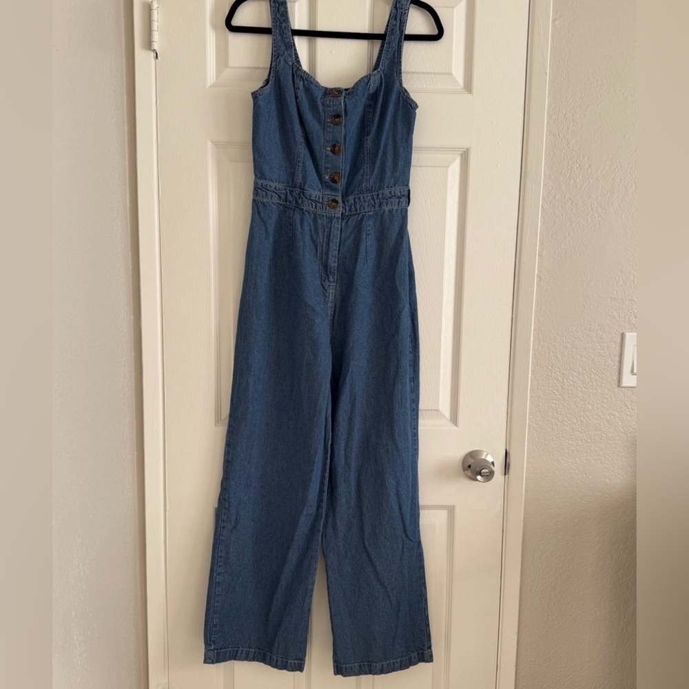Sincerely Jules Light Blue Denim Jumpsuit - Picture 2 of 4